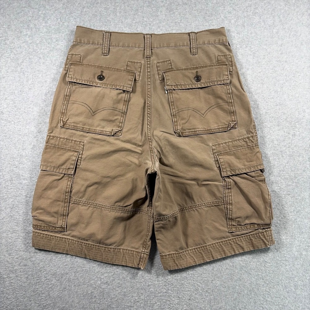 Levi's Cargo Shorts Mens 32 Brown Cotton Multi-Pocket Outdoor Utility Baggy